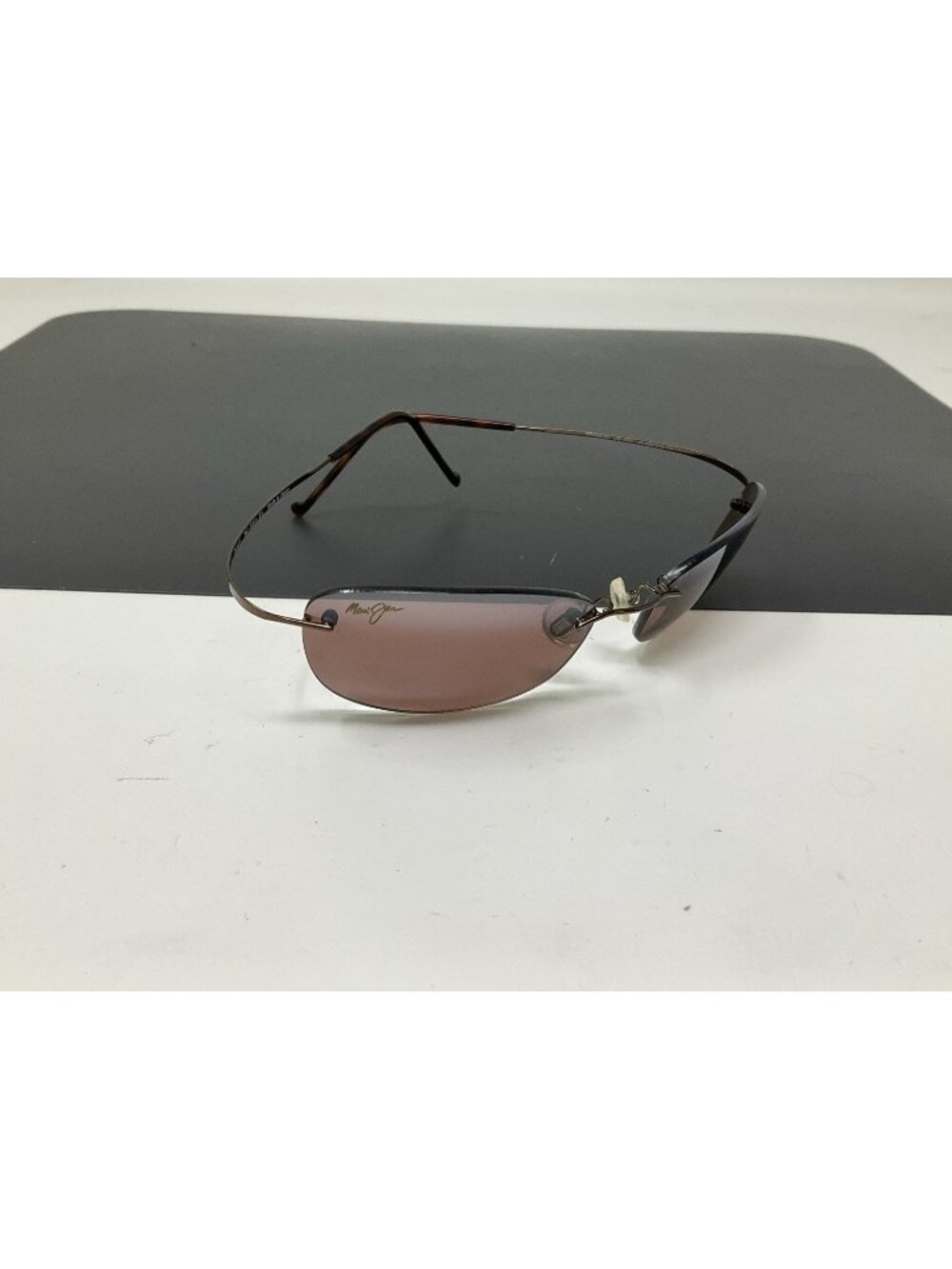 Maui Jim MJ 503 23 Titanium Flex Frame Brown Sunglasses Stress Cracks On Lenses
